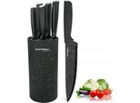 Set Di Coltelli Da Cucina 6 Pezzi, Con Ceppo Premium