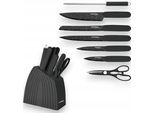 Set Di Coltelli Da Cucina 8 Pezzi, Con Ceppo Per Coltelli, Temperamatite, Forbici