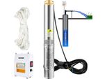 Pompa Per Pozzi Profondi Da 4" 370 W Pompa Per Pozzi 110 L/Min Pompa Sommergibile Prevalenza Massima 44 M Pompa Per Tubi 230 V 50 Hz Pompa Per Sabbia Pompa Per Acqua In Acciaio Inox Pompa 0-40°C"