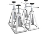 Cric Di Manovra A 4 Pezzi Da 2,72 T Per Cric, Cric A Cavalletto Per Auto Da 280 A 435 Mm Di Altezza, Cric Per Rimorchio Con Supporto Per Camper Argento, Supporti Di Stabilizzazione Per Camper