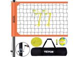 Rete Da Pallavolo Regolabile In Altezza Set Di Reti Da Pallavolo, 9,7 X 2,4 M Rete Da Pallavolo Portatile Da Spiaggia, Rete Da Pallavolo Arancione Rete Da Pallavolo Pieghevole Con Pallavolo E Borsa Da Trasporto, Per Giardino, Spiaggia