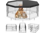 Recinto Per Cuccioli 8 Pezzi Per Cuccioli 609,6 Cm Di Altezza Recinto Per Animali Con Copertura In Tessuto Oxford 600D Recinto Per Cani In Q235 Recinto Per Cani Recinto Libero Per Animali Domestici Di Piccola E Media Taglia