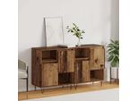 Vidaxl Credenze 2 Pezzi In Legno Di Recupero 120 X 35 X 70 Cm Materiale A Base Di Legno
