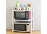 Dandibo Ripiano Regolabile Per Microonde Bianco 3 Livelli 40-64 Cm Ripiano Per Microonde 96684 Supporto Per Microonde In Piedi Ripiano Per Cucina