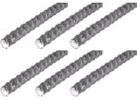 Alberts 6 X Cemento Acciaio Ondulato, Acciaio Grezzo, Diametro Ø12 Mm, Lunghezza 1 M