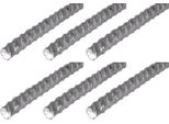 Alberts 6 X Cemento Acciaio Ondulato, Acciaio Grezzo, Diametro Ø8 Mm, Lunghezza 1 M