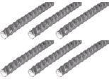 Alberts 6 X Cemento Acciaio Ondulato, Acciaio Grezzo, Diametro Ø8 Mm, Lunghezza 2 M