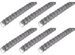 Alberts 6 X Cemento Acciaio Ondulato, Acciaio Grezzo, Diametro Ø12 Mm, Lunghezza 2 M