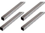 Alberts 4 X Tubo Quadro, Acciaio Grezzo, 30 X 30 X 1,5 Mm, Lunghezza 2 M