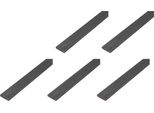Alberts 5 X Barra Piatta, Acciaio Grezzo, 10 X 2 Mm, Lunghezza 1 M