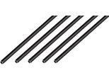 Alberts 5 X Tubo Tondo, Alluminio, Anodizzato Nero, Diametro 8 Mm