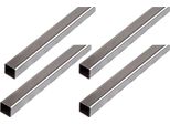 Alberts 4 X Tubo Quadro, Acciaio Grezzo, 30 X 30 X 1,5 Mm, Lunghezza 1 M