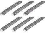 Alberts 6 X Cemento Acciaio Ondulato, Acciaio Grezzo, Diametro Ø10 Mm, Lunghezza 2 M