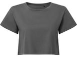 Tridri - Top Corto Da Donna RW8383 (Xs) (Charcoal)