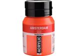 Bottiglia Di Vernice Acrilica Amsterdam Serie Standard 500 Ml Naftolo Rosso Chiaro 398
