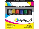 Daler Rowney System3 Set Di Colori Acrilici 6 X 22 Ml