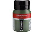 Bottiglia Di Vernice Acrilica Amsterdam Serie Standard 500 Ml Verde Oliva Scuro 622
