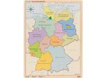 Goki 57417 Puzzle In Germania 30 X 40 X 1 Cm, Legno, 3 Strati, 98 Pezzi, Colorati