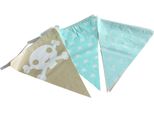 Ghirlanda Di Pirati Con Gagliardetti Per Feste Di Compleanno Per Bambini, Beige-Blu 270 Cm -