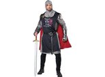 Costume Da Cavaliere Medievale Guerriero Nero-Argento - S / M