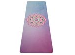Yate Yoga Mat In Gomma Naturale - Motivo A Z 4 Mm - Blu/Rosa