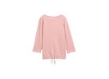Tom Tailor Damen Langarmshirt Mit Knopf-Details, Rosa, Uni, Gr. Xs