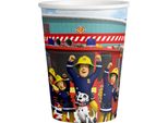 Amscan 9912959 Motivbecher Fireman Sam - 250 Ml, 8 StüCk