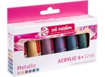 Royal Talens 9021861M Royal Talens Vernice Acrilica Creazione Artistica Set Metallizzato, 6 X 12 Ml