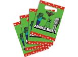 Minecraft - 4 Sacchetti Di Carta - Circa 16 X 22 Cm