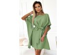 Numoco Mini Abito Donna Sofia Oliva L/Xl