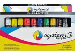 Daler Rowney System3 Set Di Colori Acrilici 10 X 22 Ml