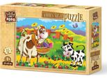 Art Puzzle Puzzle In Legno Mucca Con Fiori 25 Pezzi