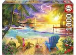 Puzzle - Educa - Love Beach - 1000 Pieces - 68X48 Cm - For Adults - Nature Theme