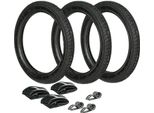 Set: 3 Pneumatici 2,75 X 16 Heidenau K30 + 3 Tubi + 3 Nastri Per Cerchioni
