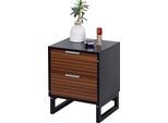 Comodino Relaxdays Con 2 Cassetti