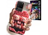 Etui Per Samsung Galaxy S20 Ultra - Famiglia Di Orsi Rosa Cuore + File