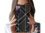 Custodia Per Samsung Galaxy S20 Fe - Cornici Dorate, Design Elegante + Vetro