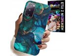 Custodia Per Samsung Galaxy S20 Fe - Design Del Retro In Marmo Blu Verde