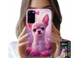 Custodia Per Samsung Galaxy S20 - Simpatico Chihuahua Su Sfondo Rosa Con Fiori