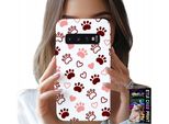 Custodia Per Samsung Galaxy S10 Plus - Zampe Di Cane Su Sfondo Bianco, Cane, Gatto, Orso