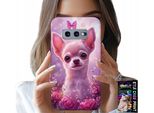 Custodia Per Samsung Galaxy S10E - Simpatico Chihuahua Su Sfondo Rosa Con Fiori