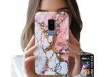 Custodia Per Samsung Galaxy S9 Plus - Marmo Rosa E Bianco, Motivi In Pietra