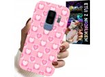 Custodia Per Samsung Galaxy S9 Plus - Custodia Rosa Hearts Check + Pellicola