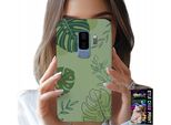 Custodia Per Samsung Galaxy S9 Plus - Foglie Verdi Motivi Floreali Sul Retro