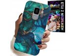 Custodia Per Samsung Galaxy S9 - Design Del Retro In Marmo Blu Verde