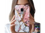 Custodia Per Samsung Galaxy S9 - Marmo Rosa E Bianco, Motivi In Pietra