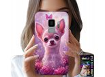 Custodia Per Samsung Galaxy S9 - Simpatico Chihuahua Su Sfondo Rosa Con Fiori