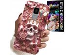 Custodia Per Samsung Galaxy S9 - Design Femminile E Trendy, Teschio Con Rose