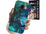 Custodia Per Samsung Galaxy S8 - Design Del Retro In Marmo Blu Verde