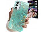 Custodia Per Samsung Galaxy M13 4G - Motivi Marmorizzati + Vetro Temperato